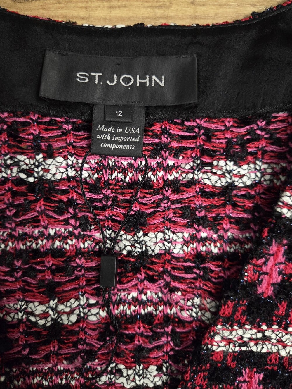 St. John Tweed Pattern Jacket - Picture 1 of 9